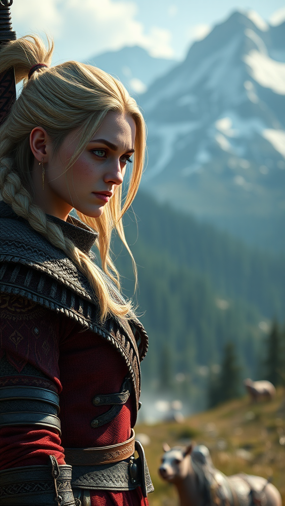 A magical character from Witcher 3 game