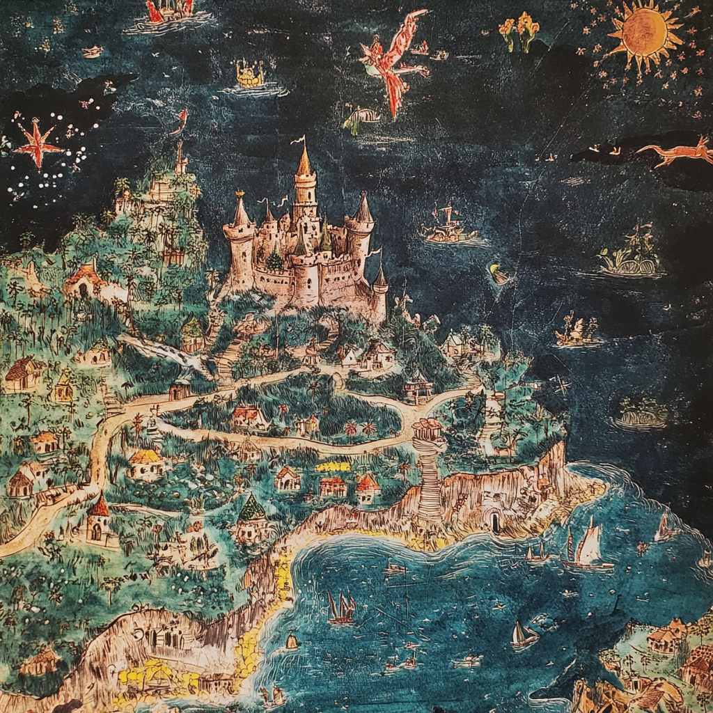 A magical map designed by a 12-year-old artist.