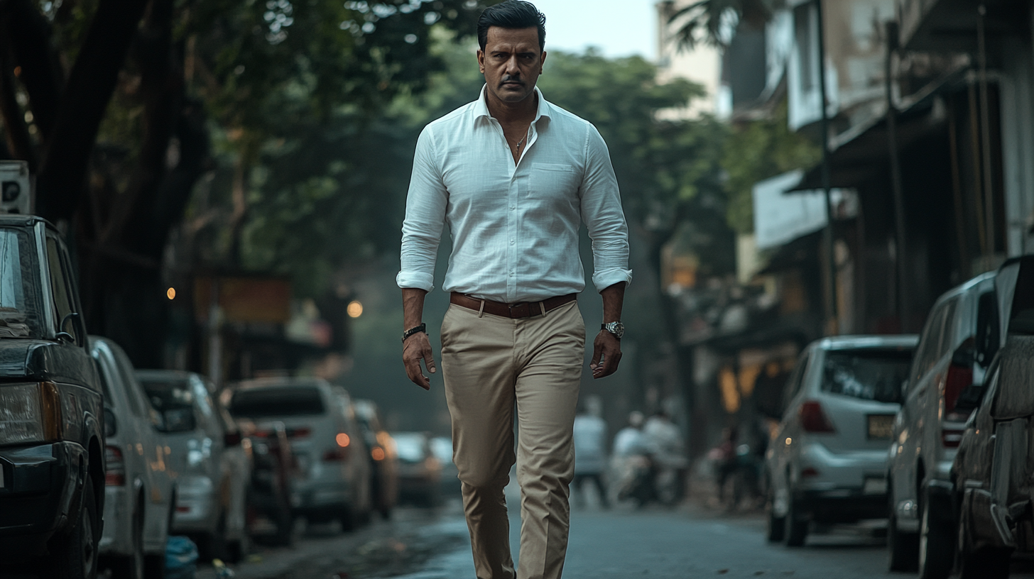 A man in Mumbai with short hair