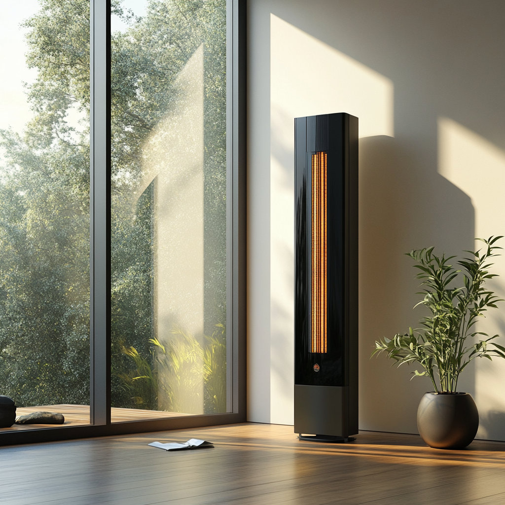 A modern space heater in eco-friendly room