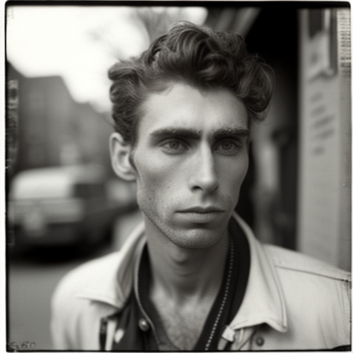 A portrait of a beautiful boy in NYC streets.