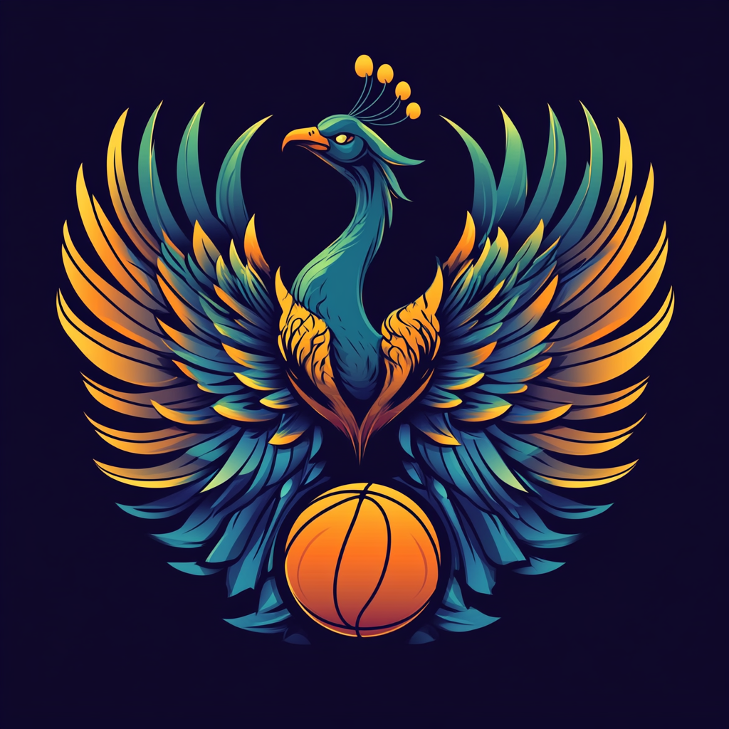 A powerful eagle-inspired basketball team logo design