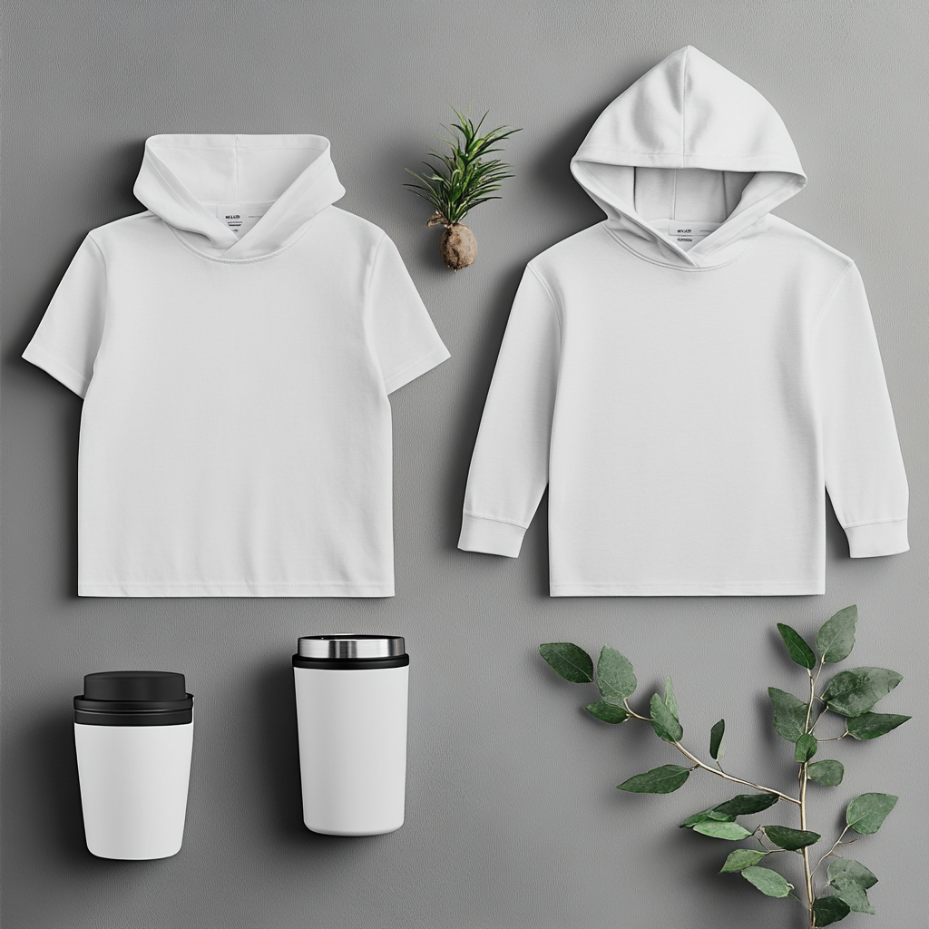 A professional bundle of blank apparel