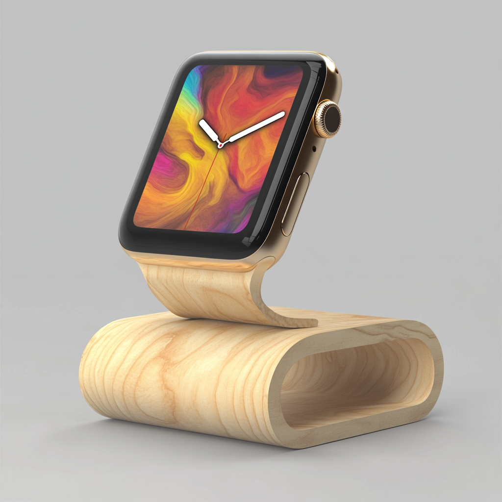 A realistic stand for showcasing Apple Watch.