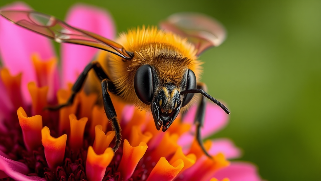 A scary bee with sharp stinger.