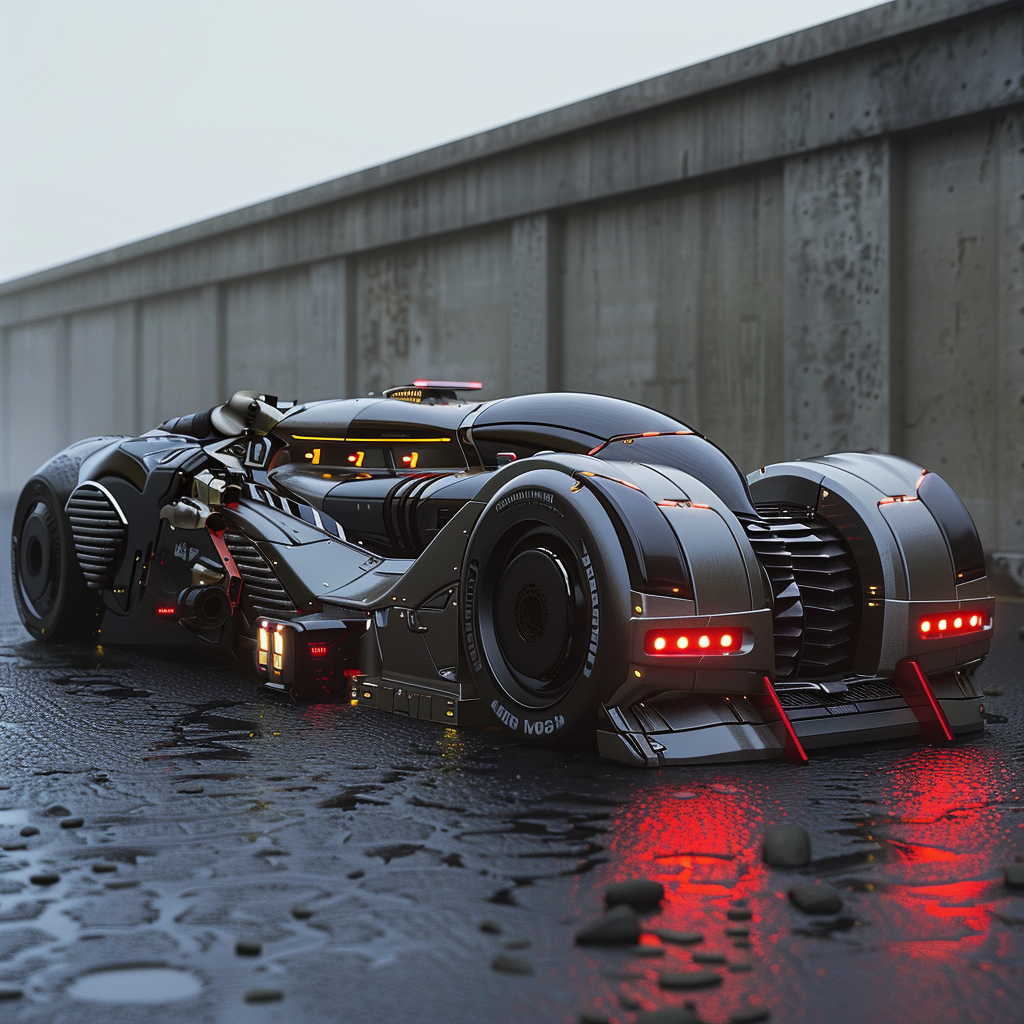 A sleek, fast fire truck from the future.