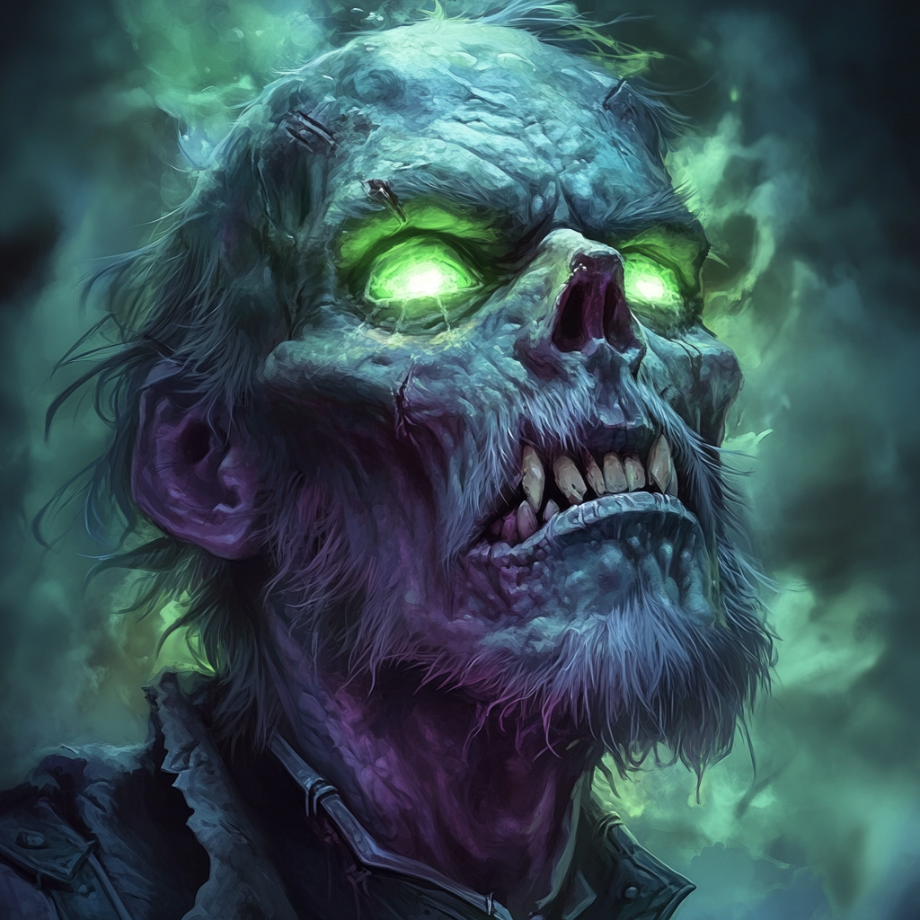 A spooky undead face for Dark Transformation spell.