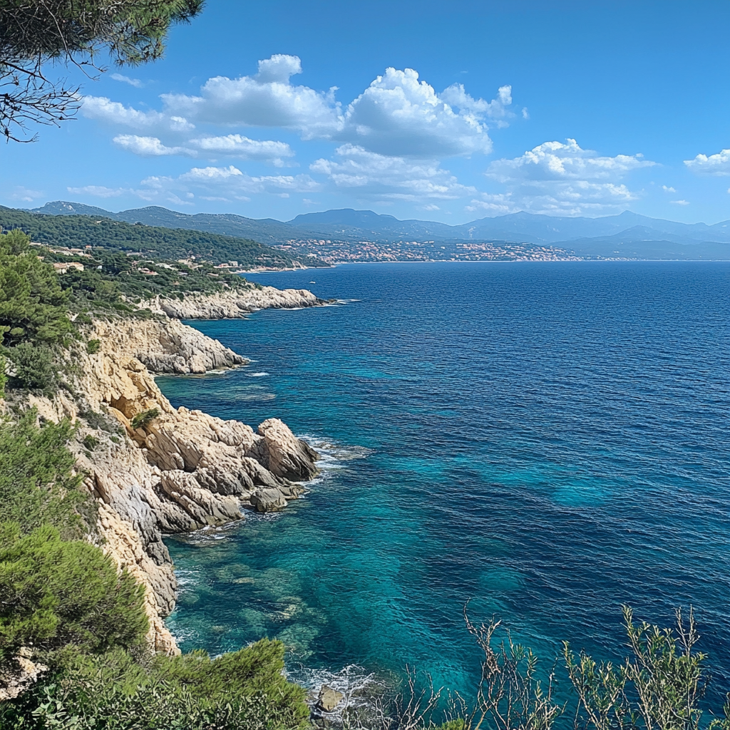 A sunny day in the Mediterranean Sea.