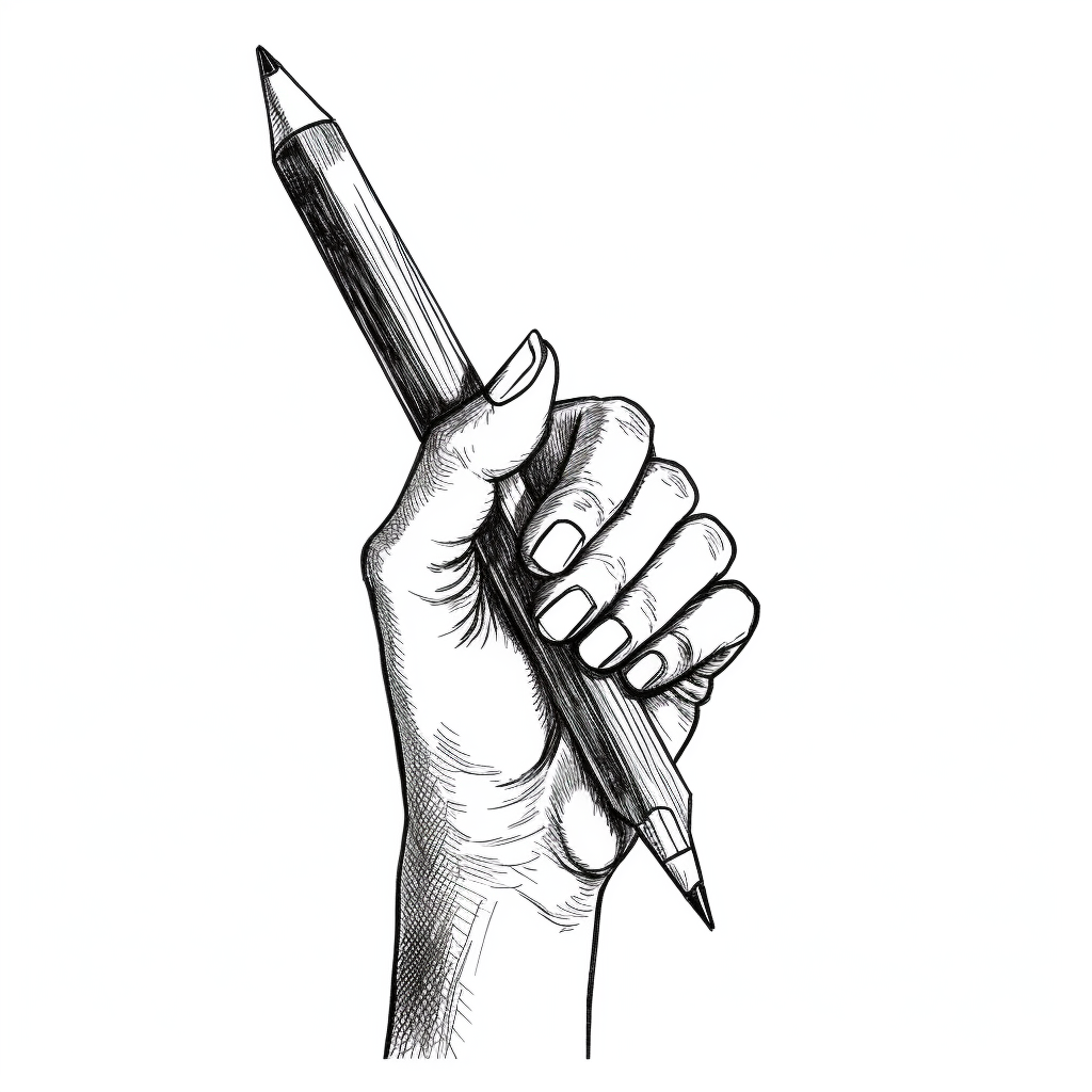 A vintage style black and white hand drawing.