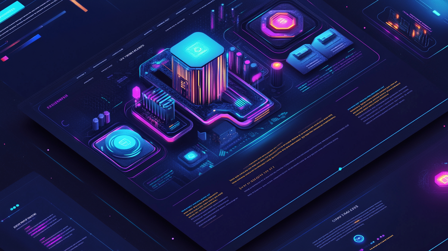 AI Automation Agency Website Mockup: Vibrant Color Palette