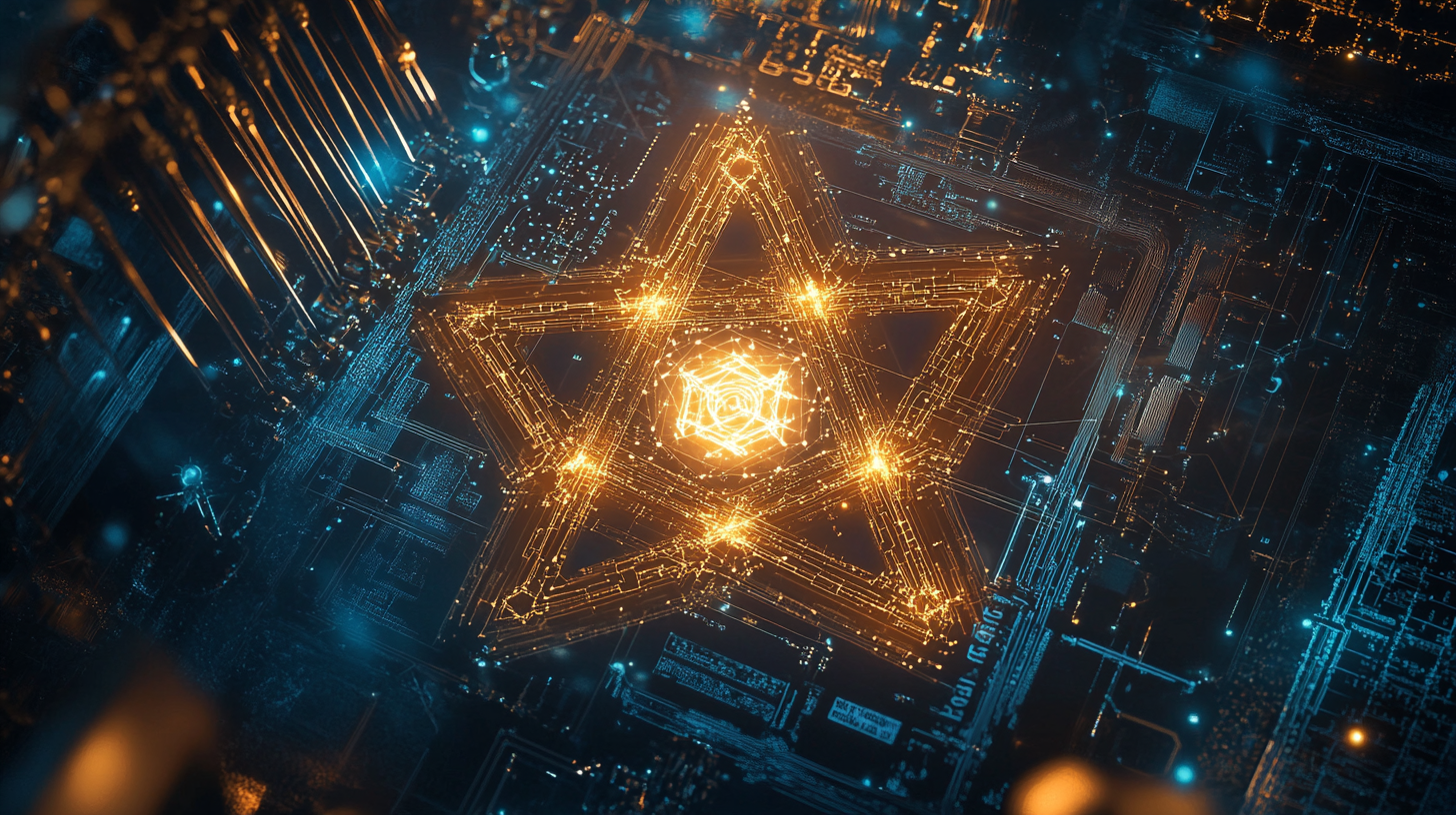 AI Star of David Poster: Jewish Tradition Meets Technology