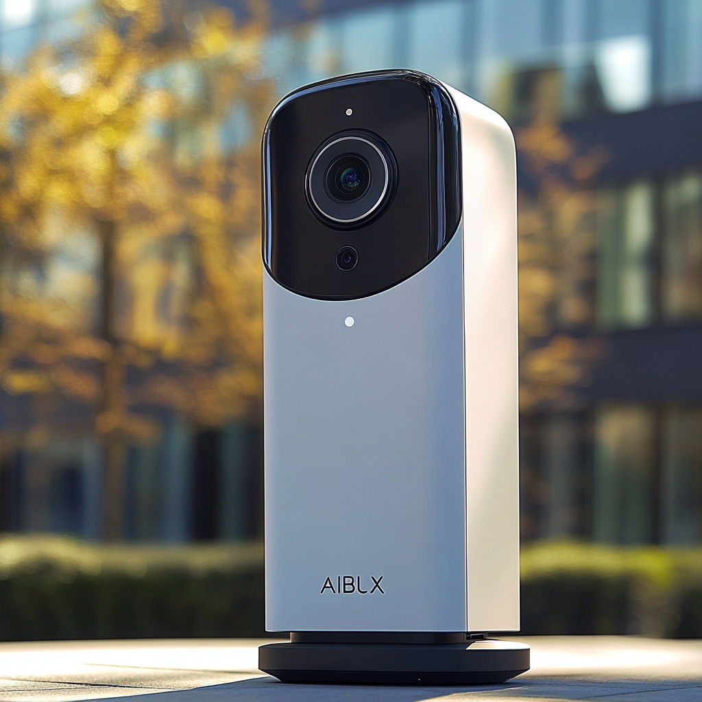 AIBLUX camera housed with battery & hardware vertically structured.