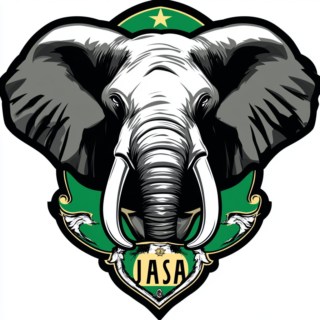 AJSA Football Team Logo with Elephant Symbol