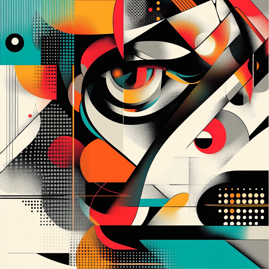 Abstract Album Cover: Monumental Bold Shapes & Colors 