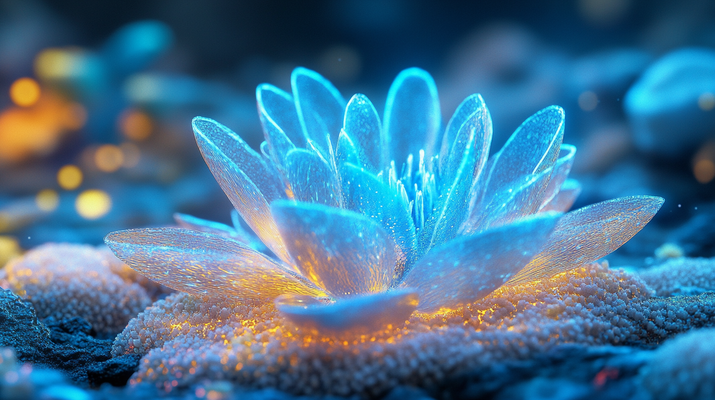 Abstract Flower in Underwater Desert