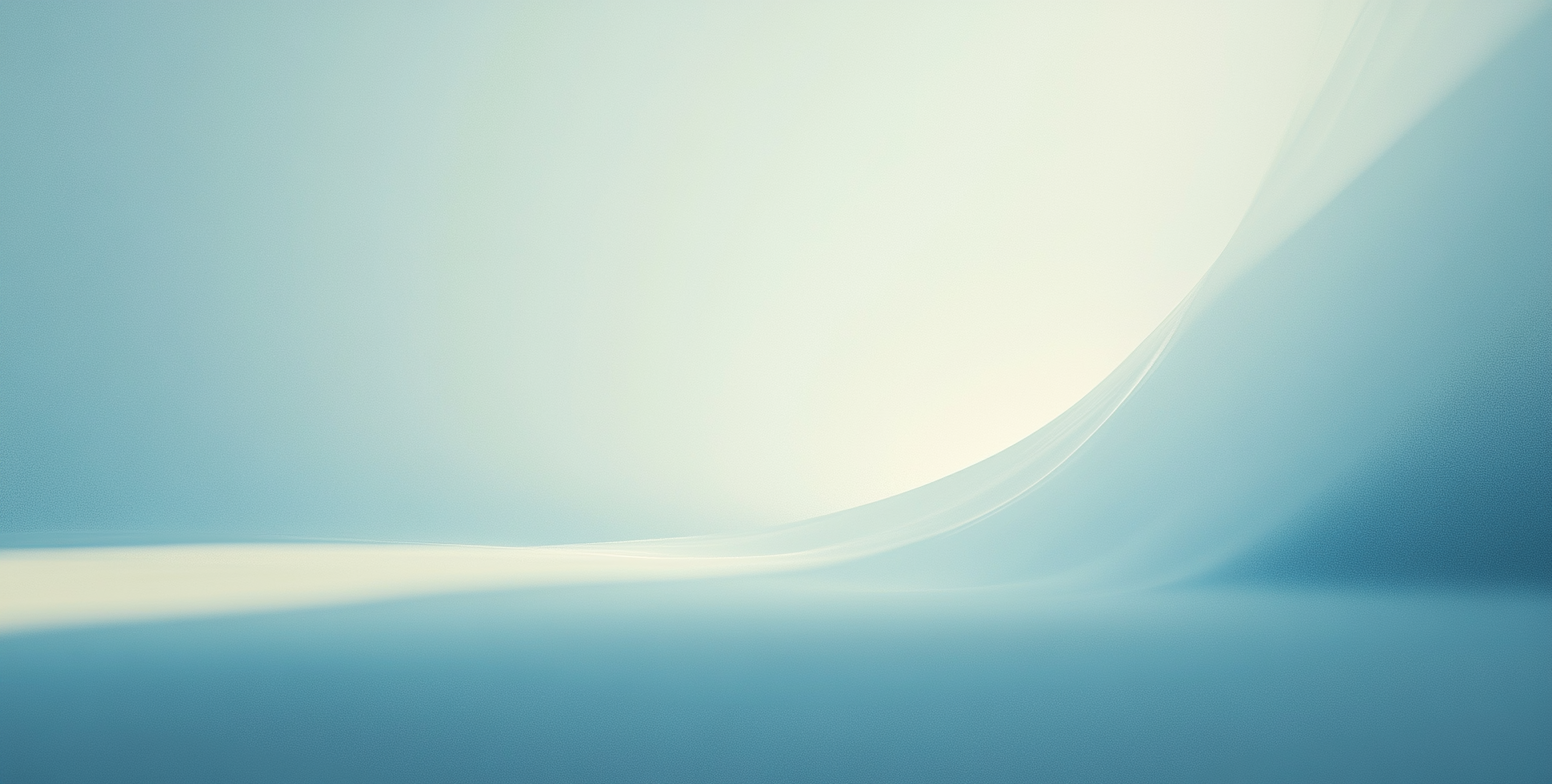 Abstract sunlight on soft blue background creates calm tranquility.