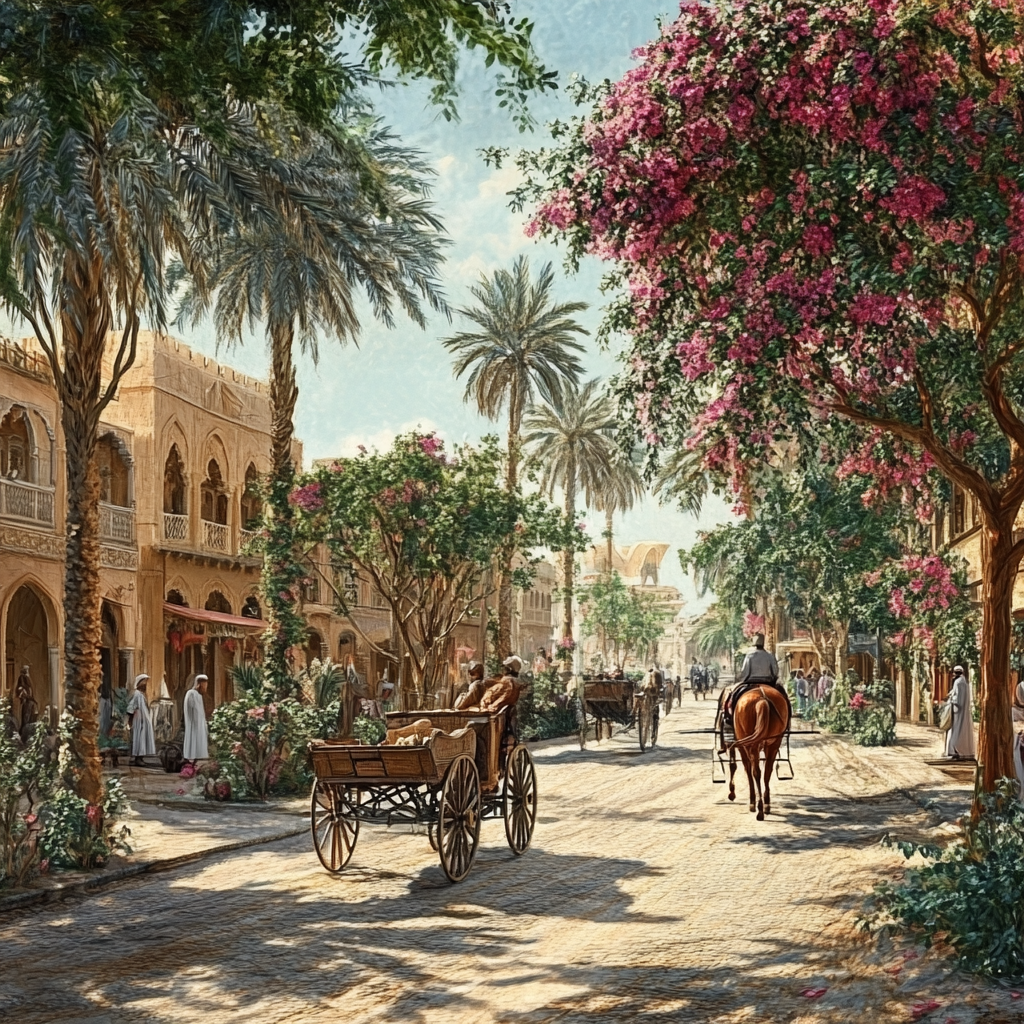 Abu Dhabi in 1900s - Past and Creative View