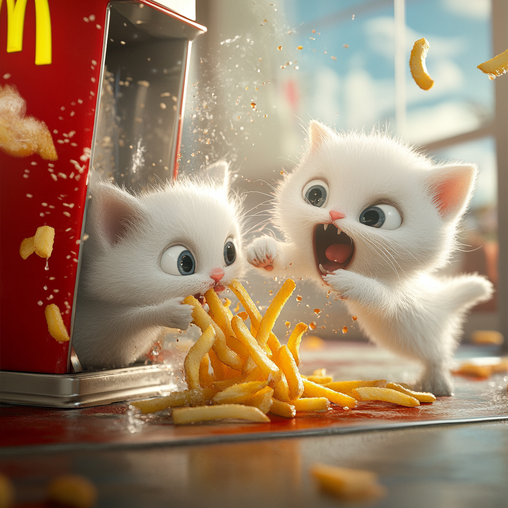 Adorable Kittens Causing Mischief at McDonald's