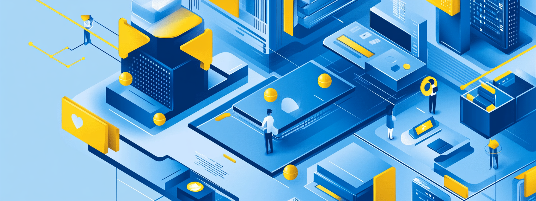 Advanced Science and Technology Isometric Graphic Design