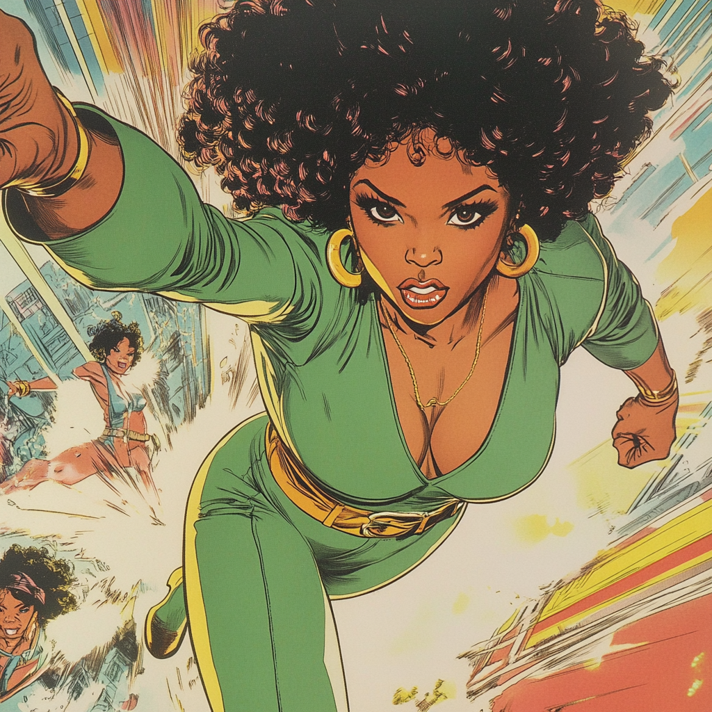 African American Superhero Saves Women in 70's Comic