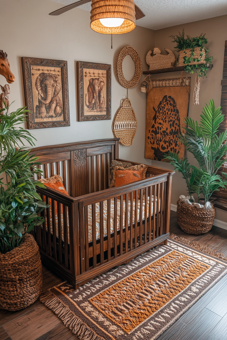 African Safari-Themed Fun Nursery with Animal Prints