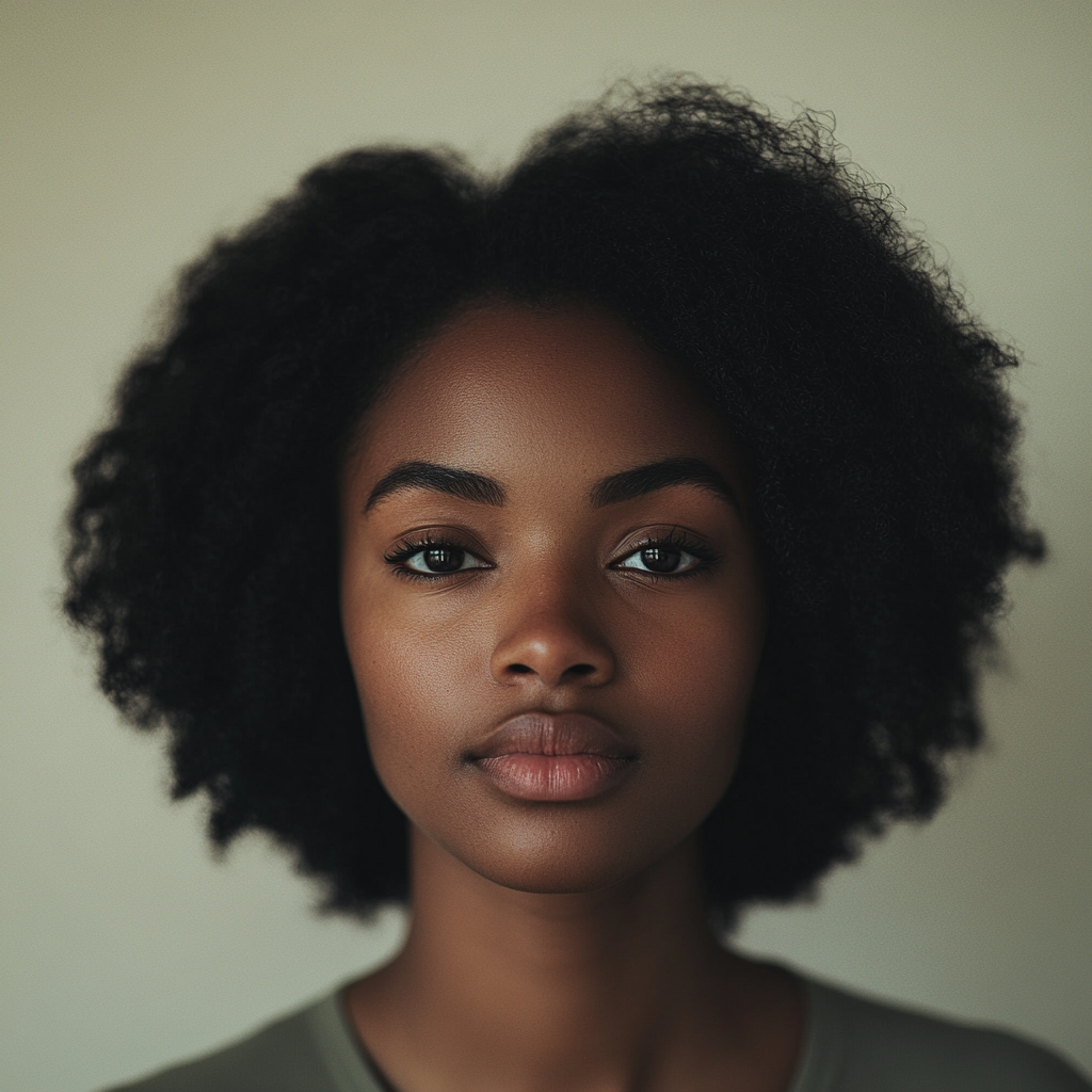 African Woman with Black Hair Nikon Z7 Portrait