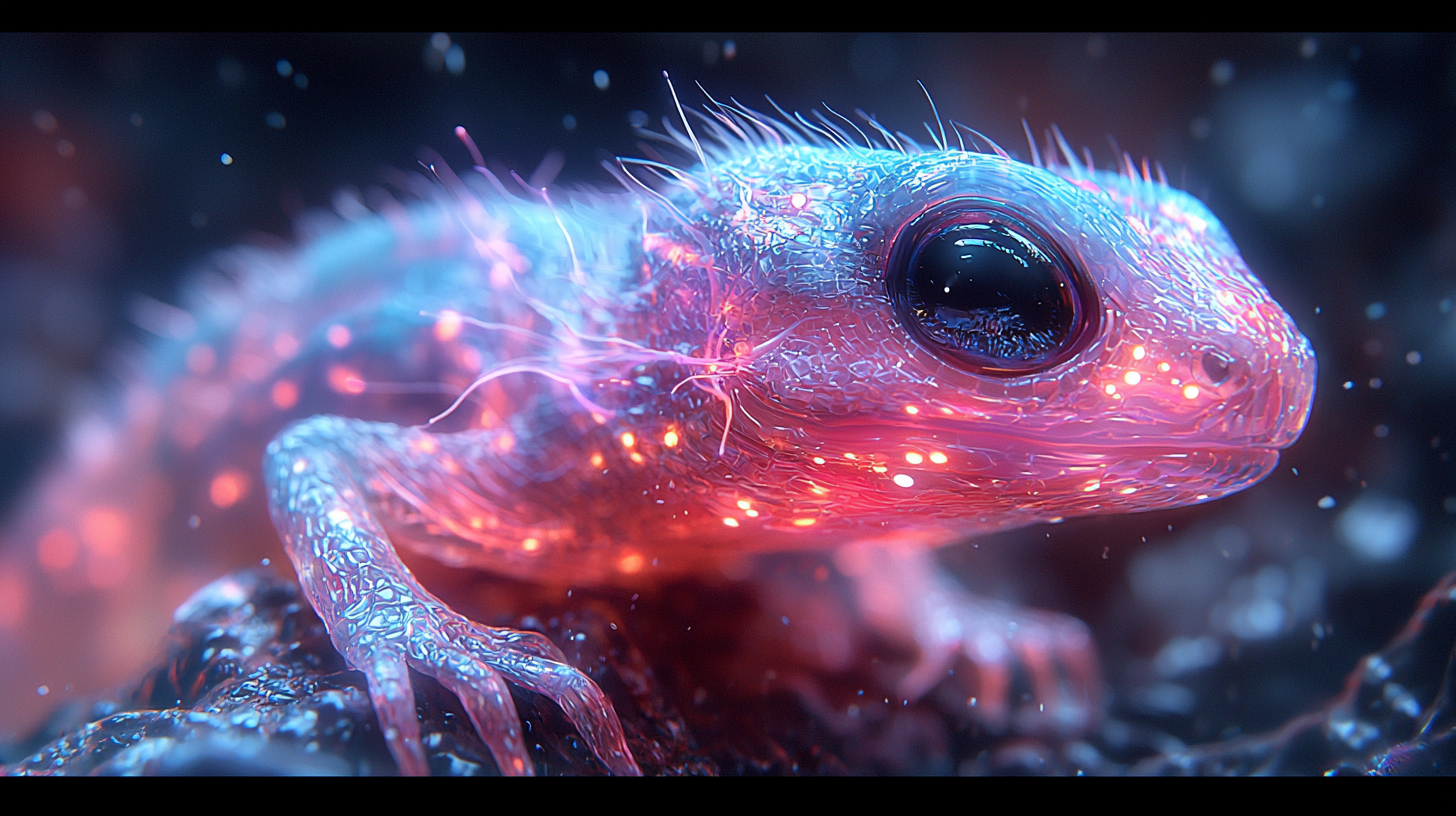 Alien Hybrid Pet in Neon Fiber Universe