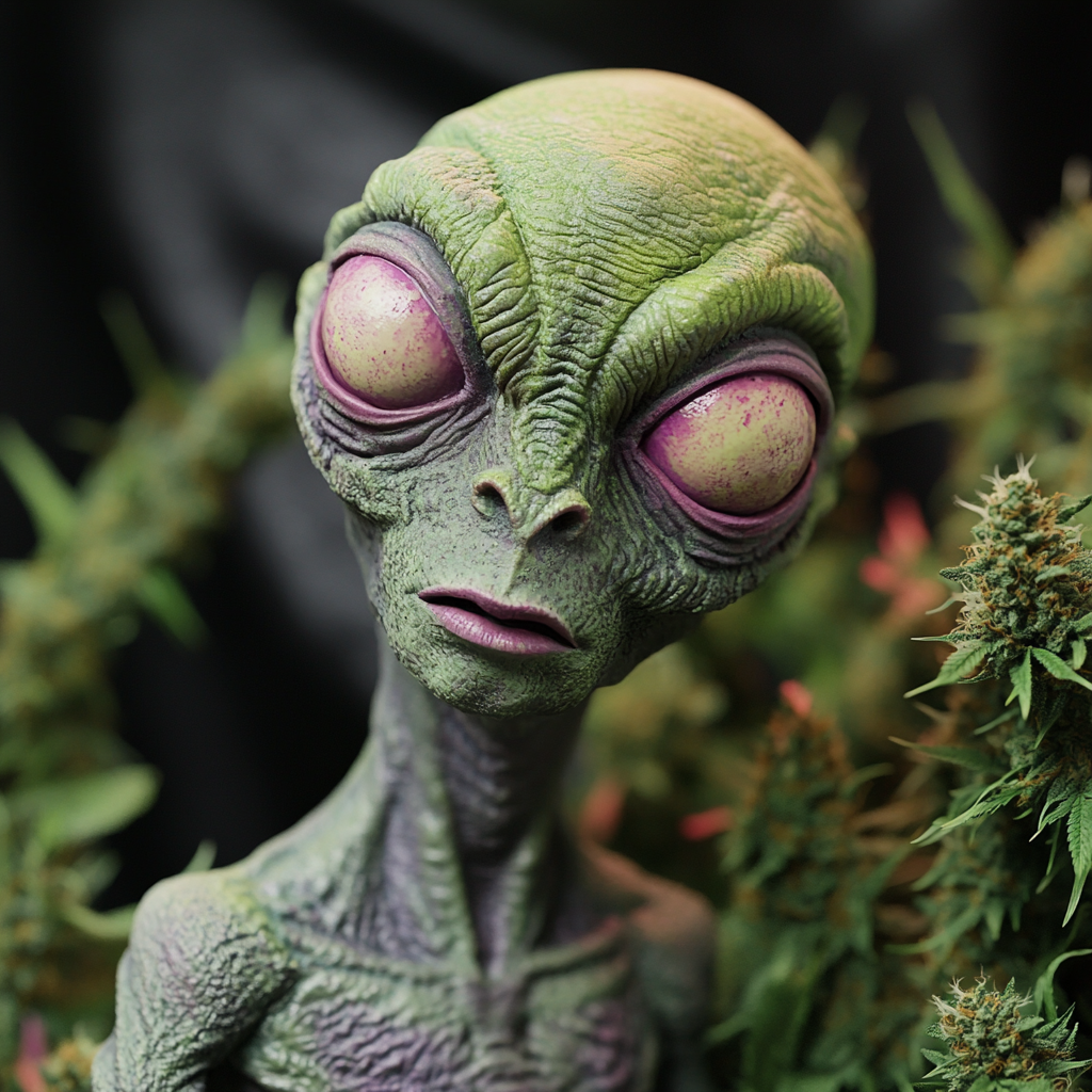 Alien Martian Marijuana Hybrid Character: Evil, Scary, Realistic