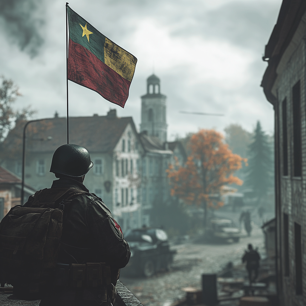 American soldiers liberating Vilnius from Soviets in 1950s.