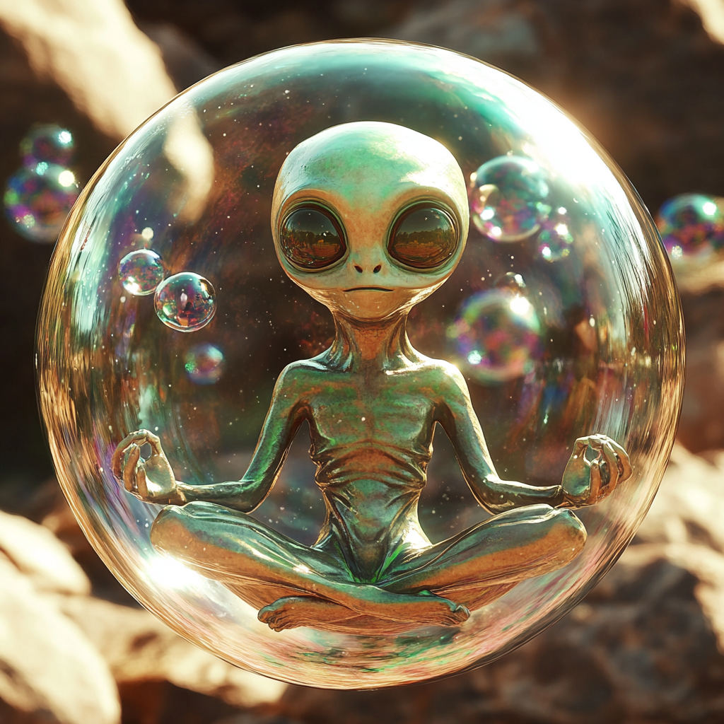 An Alien Meditating in Holographic Bubbles in Boulder.