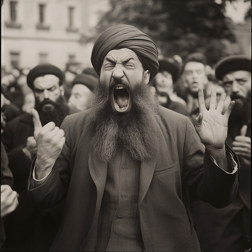 An Angry Mullah Riot in Sweden, 1920