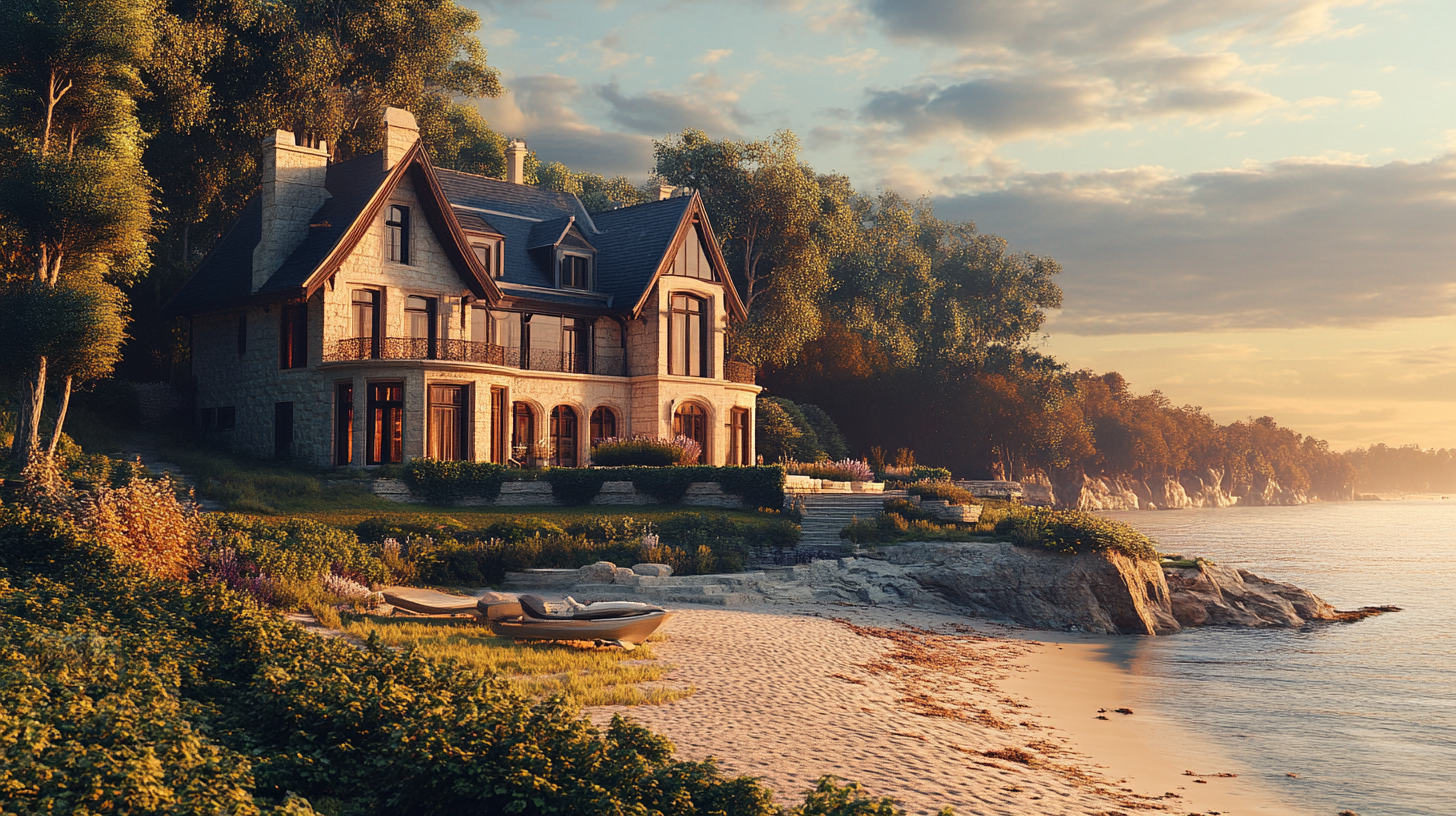 An Elegant House by the Beach, Peaceful Setting