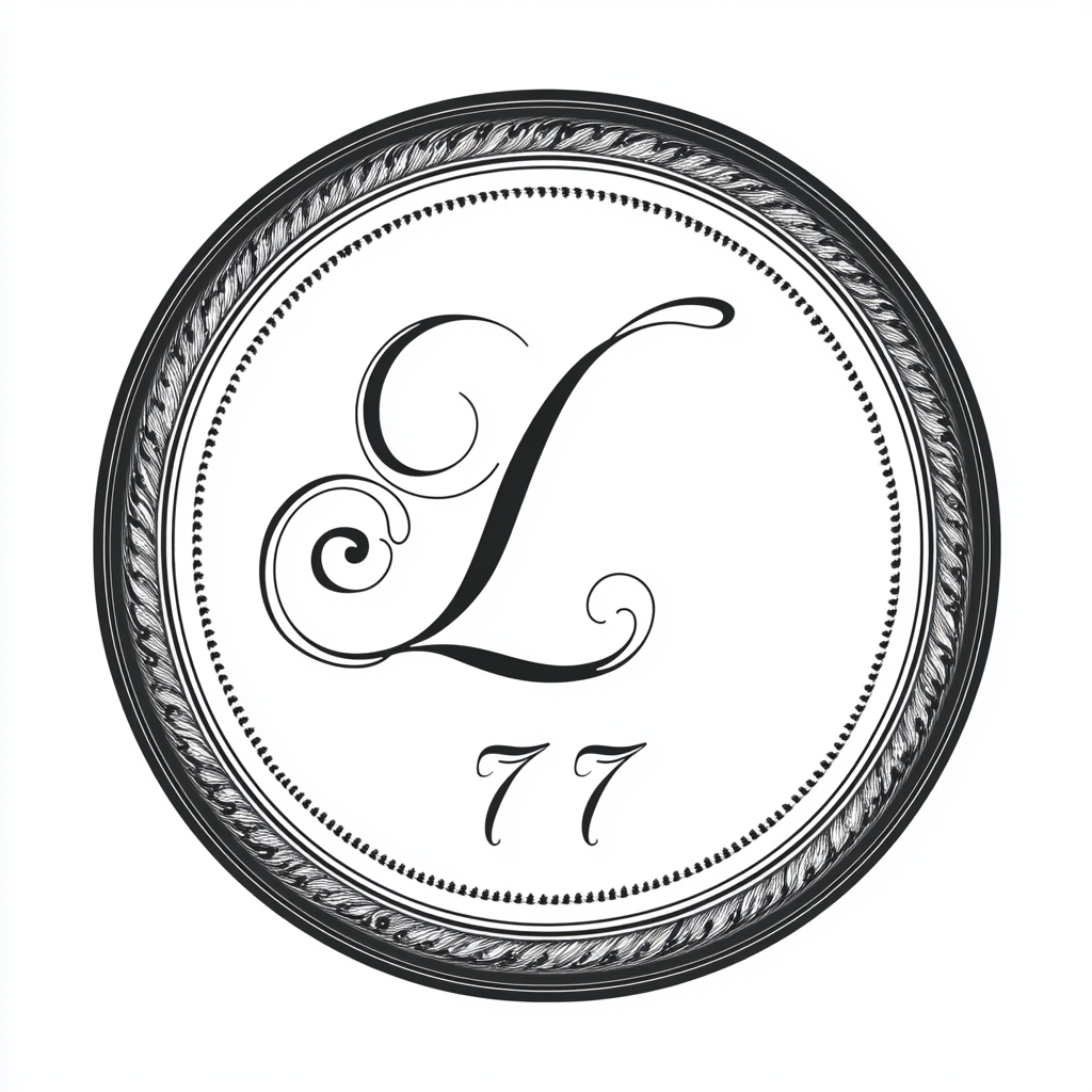 An Elegant Monogram Design featuring 'Lobenstein' and '7'