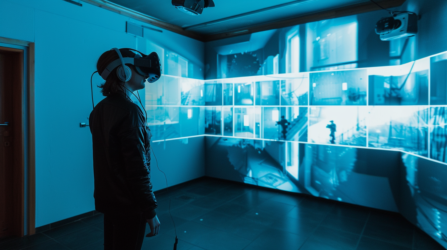 Analyze crime scene in mixed reality room