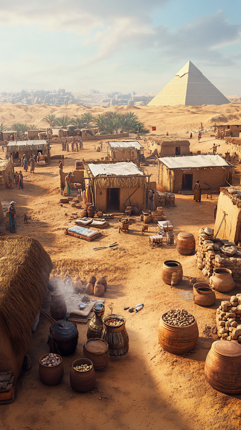 Ancient Egyptian Worker Village Near the Giza Pyramids