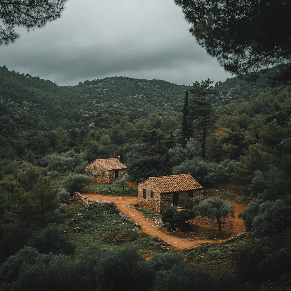 Ancient Village in the Woods of Crete