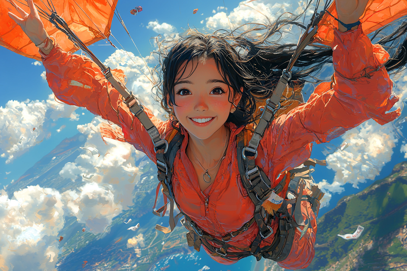 Anime with vivid colors and fantastical landscapes.