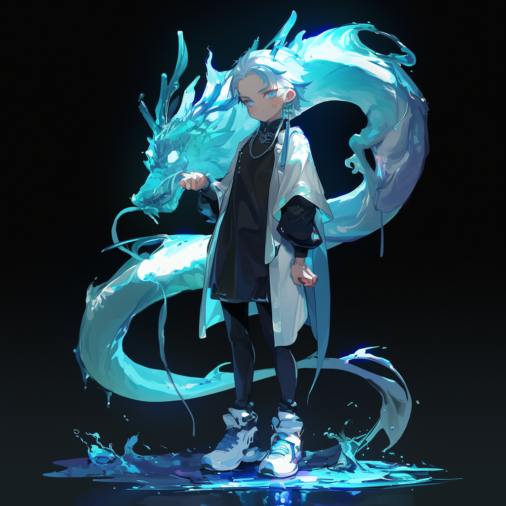 Ao Bing, dragon prince boy with water trends