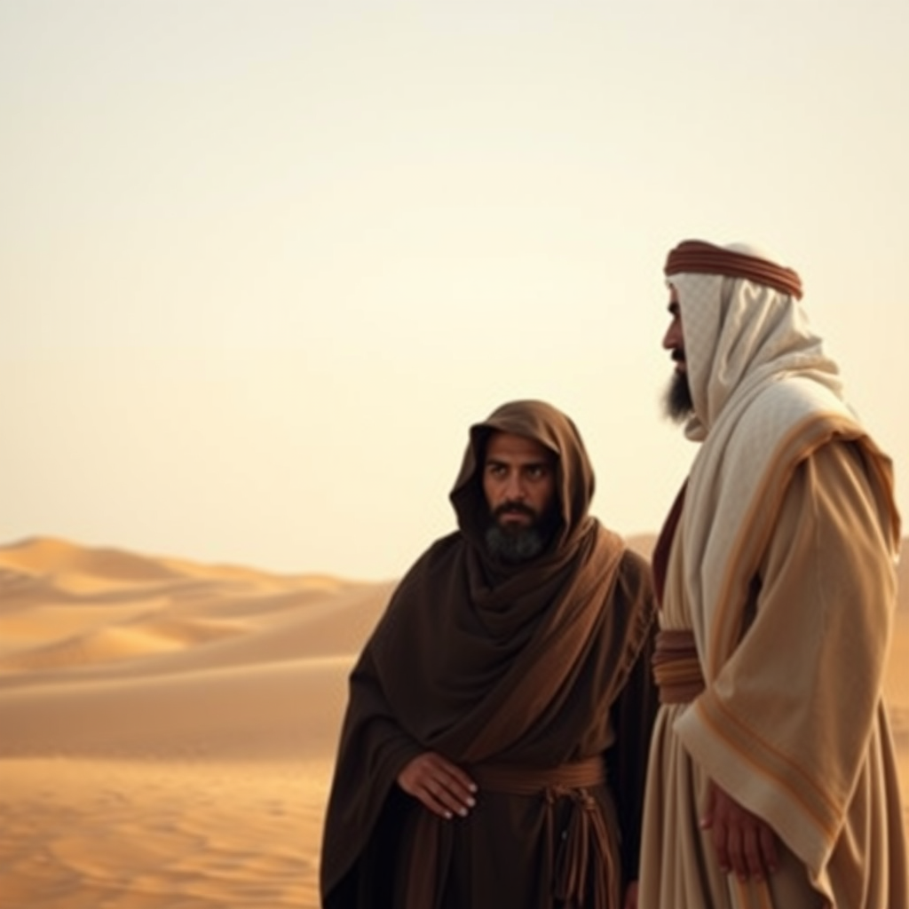 Arab Men Discussing in 800 AD Desert