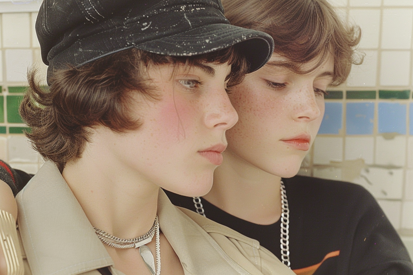 Argentinian boy with short curly hair, black baseball cap.