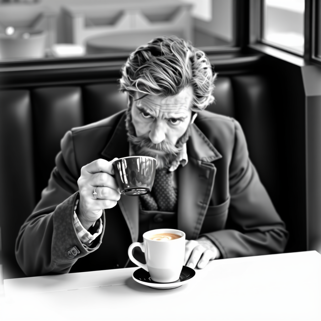 Arthur Morgan Enjoying a Coffee