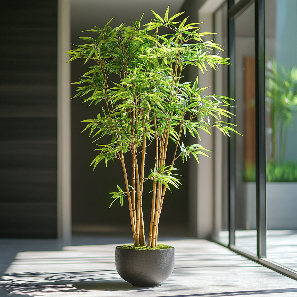 Artificial Bamboo Tree 120cm at Outdoor Dubai Luxury House