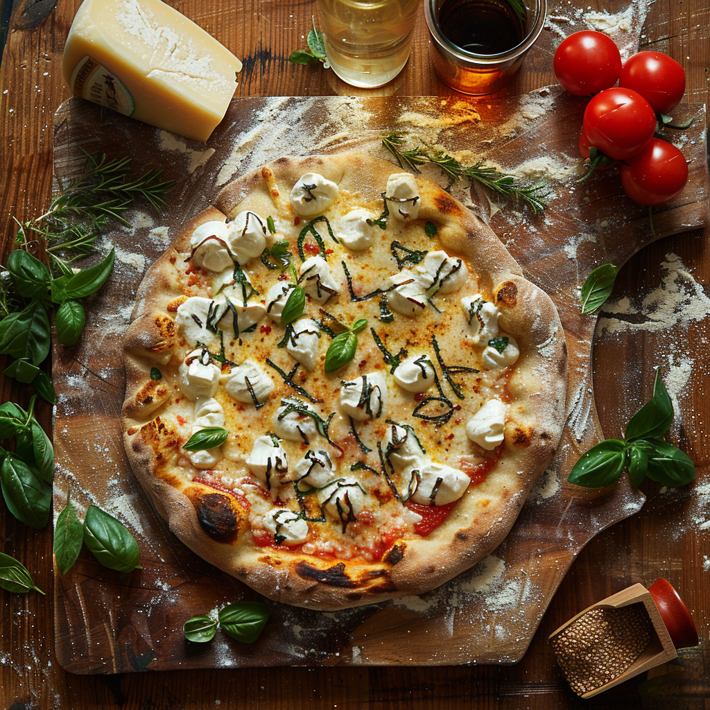 Artisanal Pizza Dough with Herbs and Cheese - 2014