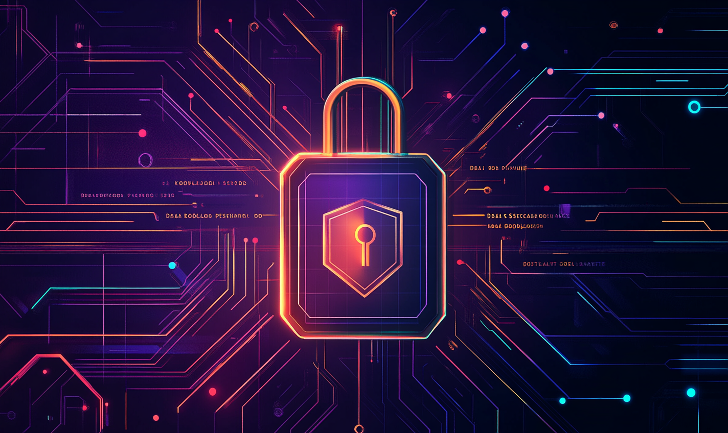 Artistic illustration of Data Security Management in 5:3 aspect ratio.