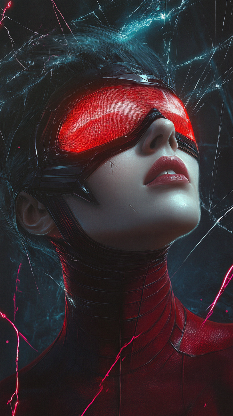 Artistic portrait of Marvel's Madame Web, visually stunning.