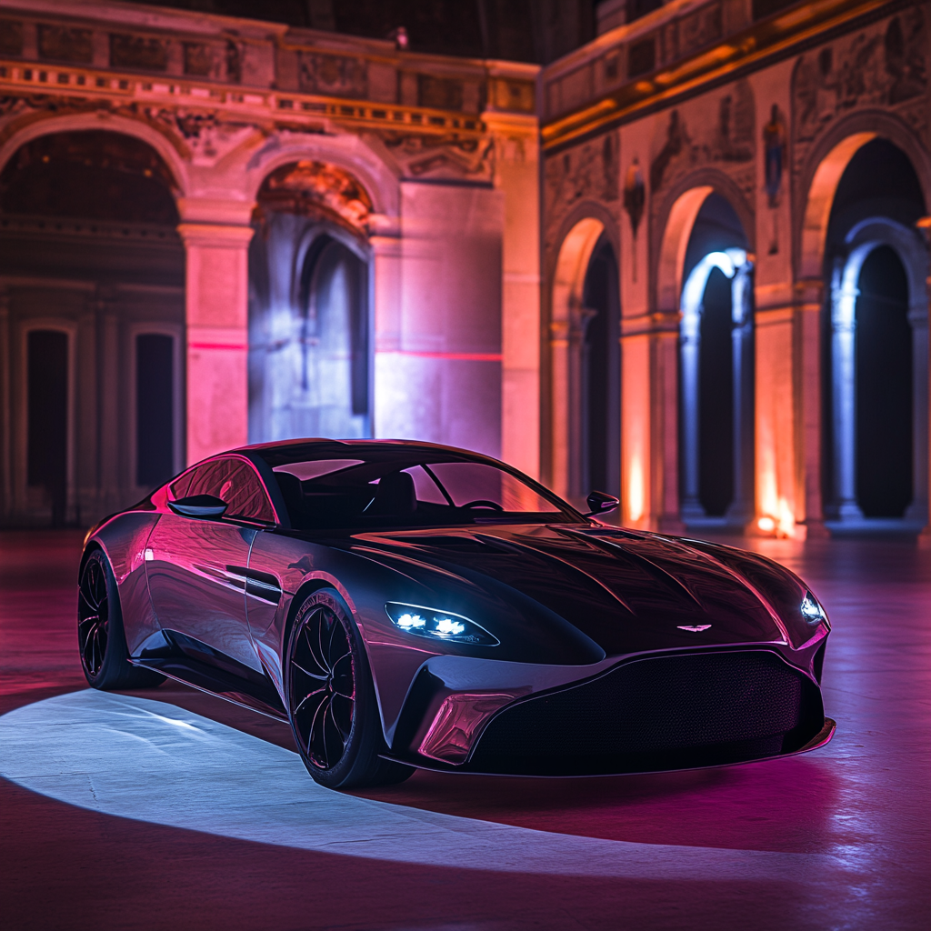 Aston Martin Vanquish 2024 presentation in Venice, evening event