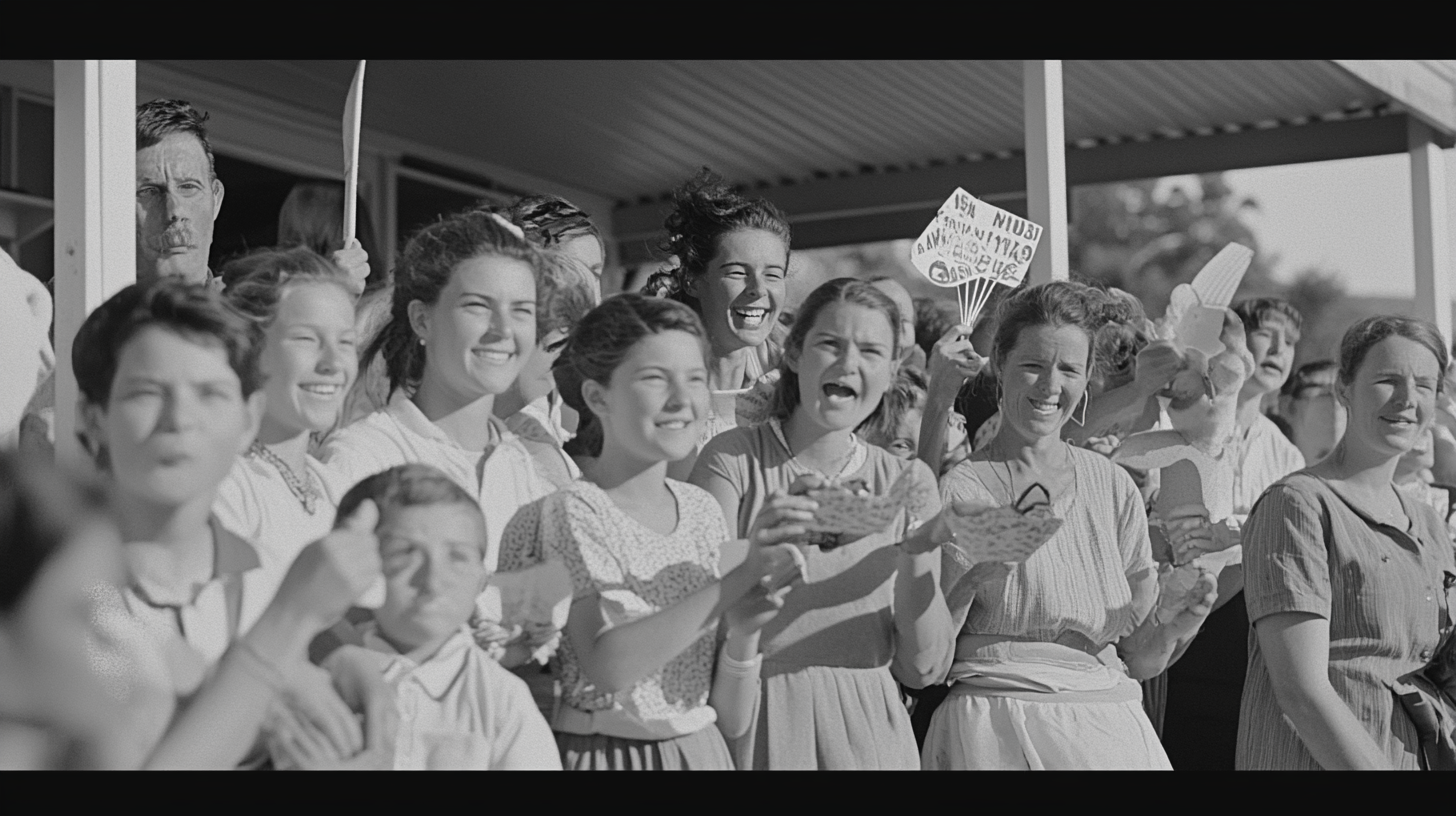 Australian cricket club community enjoying game and snacks.