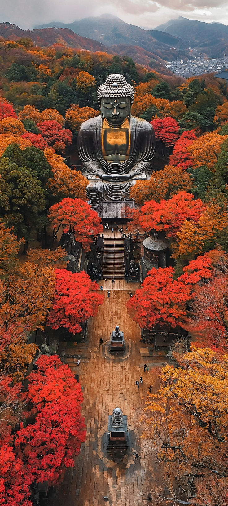 Autumn Leaves Japan Temples Buddha Photos