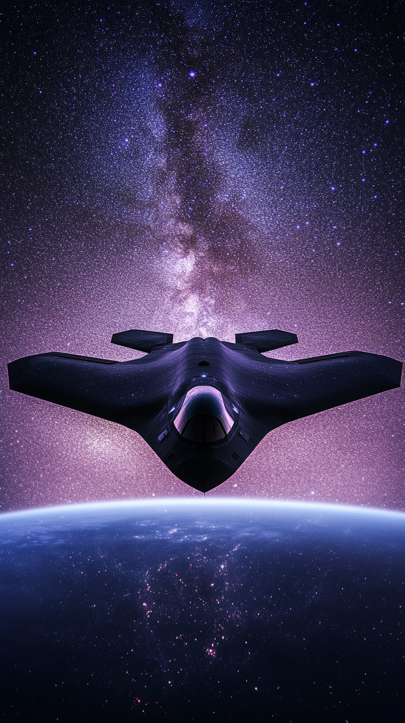 B-21 Raider flying in night mission with stealth features.