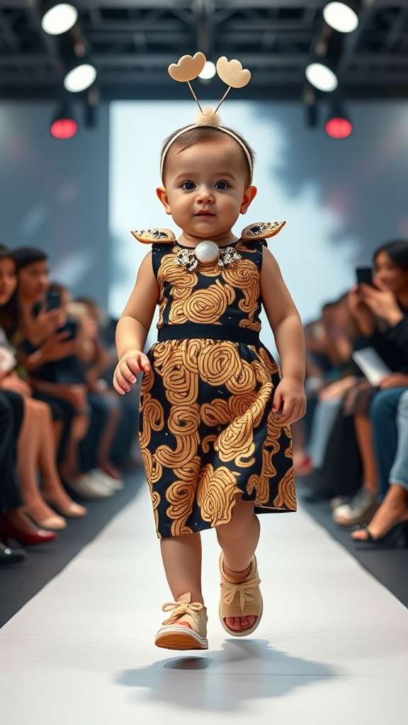 Baby's Stylish Ramen-Inspired Fashion Show